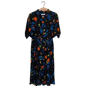 Vintage French Connection Abstract Print Skirt & Top Set Rayon Size Small Artsy